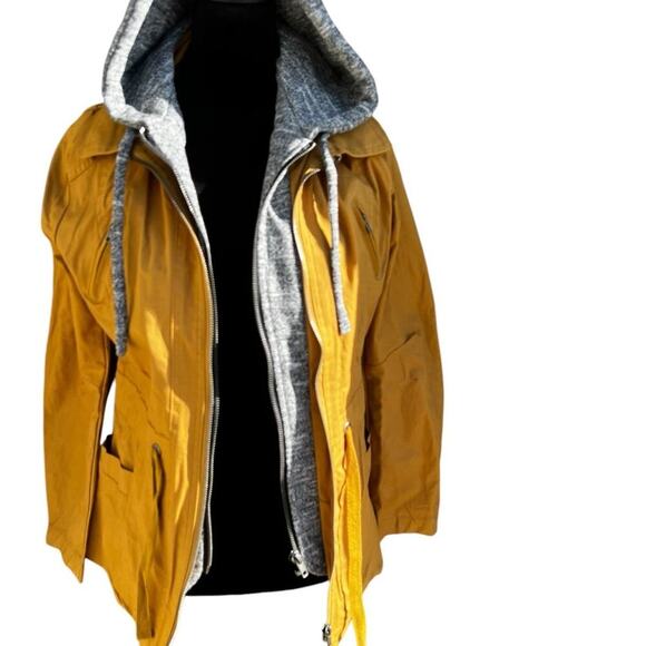 Love Tree cotton jacket with contrasting hood, women's size M - Picture 1 of 10